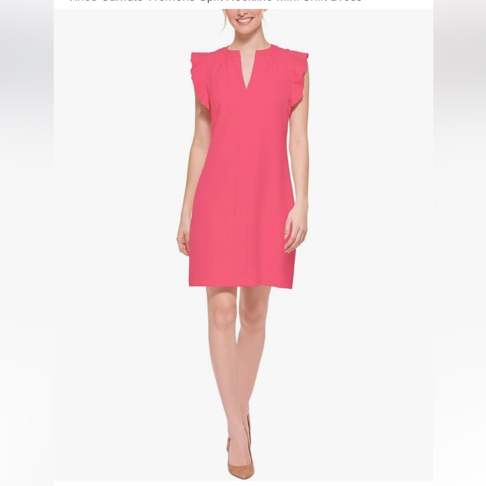 Vince Camuto Pink Flutter Sleeve‎ Sheath Dress